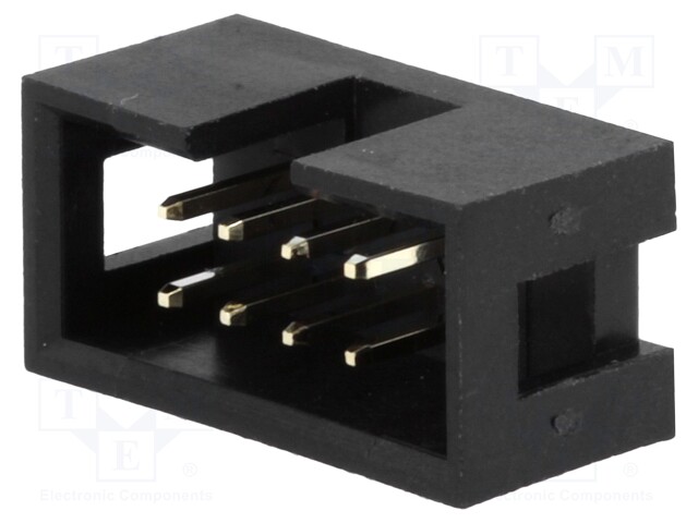 Socket; IDC; male; PIN: 8; straight; THT; gold-plated; 2.54mm