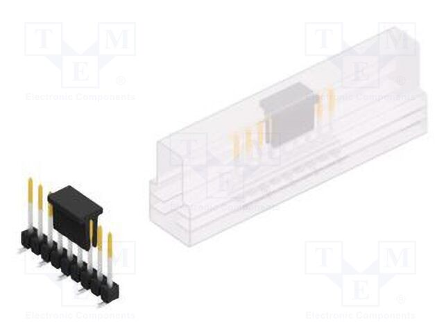 Connector: pin strips; pin header; male; PIN: 9; 2.54mm; SMT; 1x9