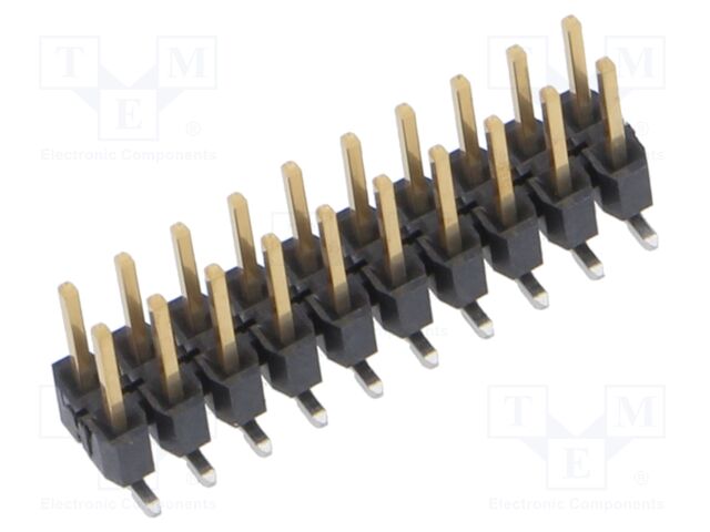 Connector: pin strips; male; PIN: 20; 2.54mm; gold-plated; SMT