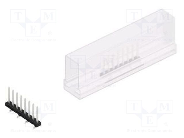 Connector: pin strips; pin header; male; PIN: 8; 2mm; SMT; 1x8; 100V