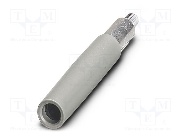 Test socket; screw terminal; PA; ways: 1; W: 6mm; H: 6mm; Body: grey