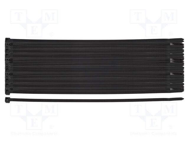 Cable tie; L: 200mm; W: 4.8mm; black; 100pcs; EXTREME