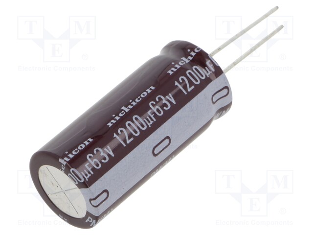 Capacitor: electrolytic; low impedance; THT; 1200uF; 63VDC; ±20%