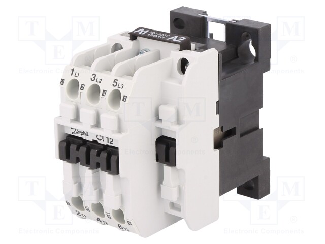 Contactor: 3-pole; NO x3; 230VAC; 12A; DIN,panel; CI 12; -30÷70°C