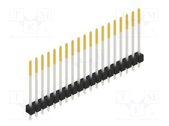 Connector: pin strips; pin header; male; PIN: 19; 2.54mm; THT; 1x19