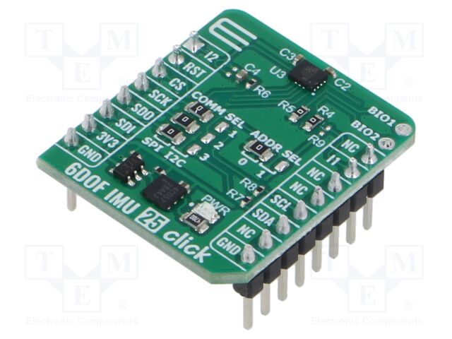 Click board; Comp: ST1VAFE6AXTR; accelerometer,gyroscope; 3.3VDC