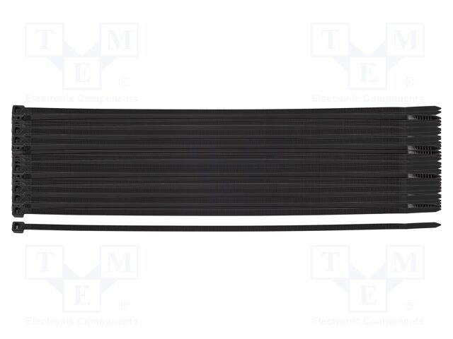 Cable tie; L: 370mm; W: 4.8mm; black; 50pcs; EXTREME