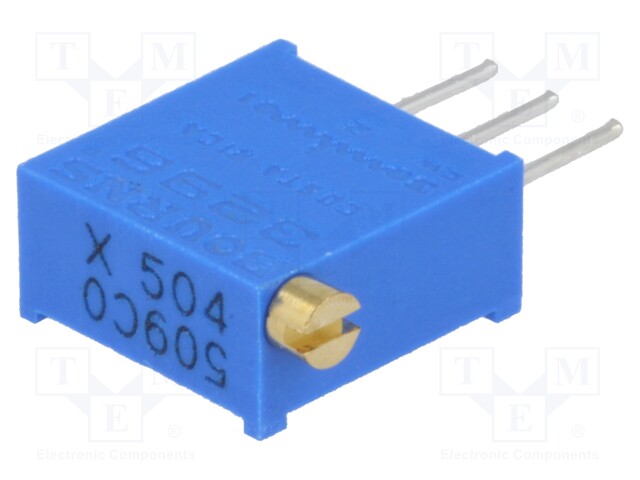 Potentiometer: mounting; multiturn; 500kΩ; 500mW; THT; ±10%; linear