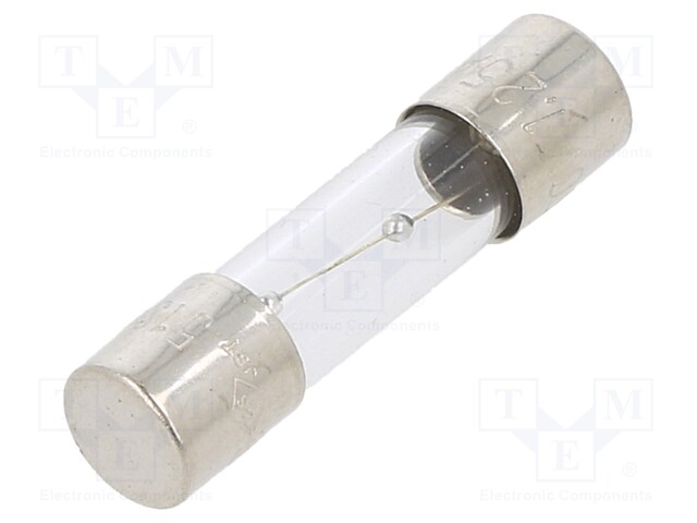 Fuse: fuse; time-lag; 1.25A; 250VAC; glass; 20x5.2mm; brass; bulk