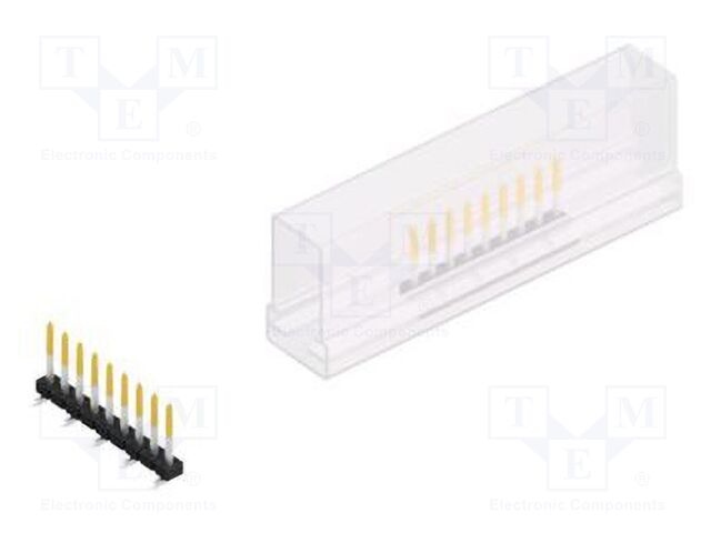 Connector: pin strips; pin header; male; PIN: 9; 2mm; SMT; 1x9; 100V