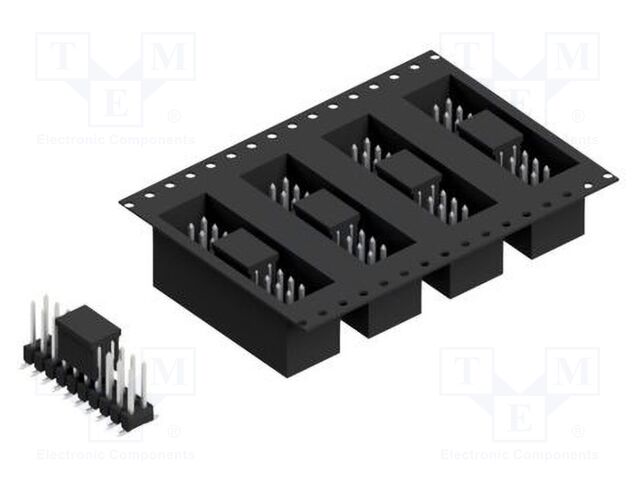 Connector: pin strips; pin header; male; PIN: 20; 2.54mm; SMT; 2x10