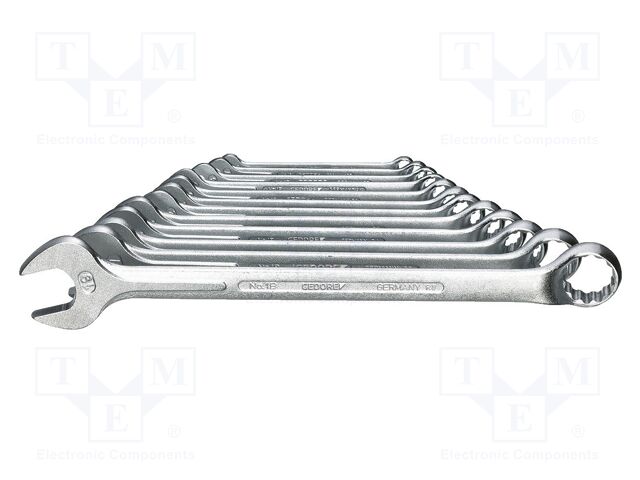 Wrench-set; combination spanner; Chrom-vanadium steel; 12pcs.