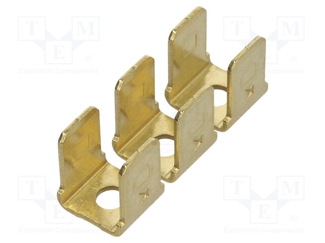 Terminal: flat; 6.4mm; 0.8mm; male; M3; 6x  terminal,double; screw