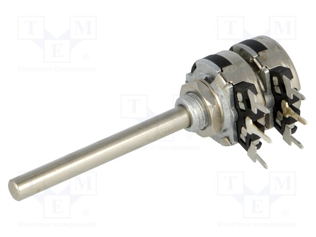 Potentiometer: shaft; single turn; 2.5kΩ; 200mW; THT; 4mm; metal