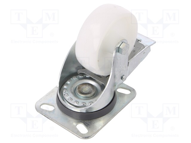 Transport wheel; Ø: 80mm; W: 30mm; H: 107mm; torsional with lock