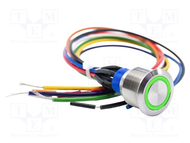 Switch: vandal resistant; DPDT; 3A/250VAC; IP67; ON-(ON); 24V; ULV7