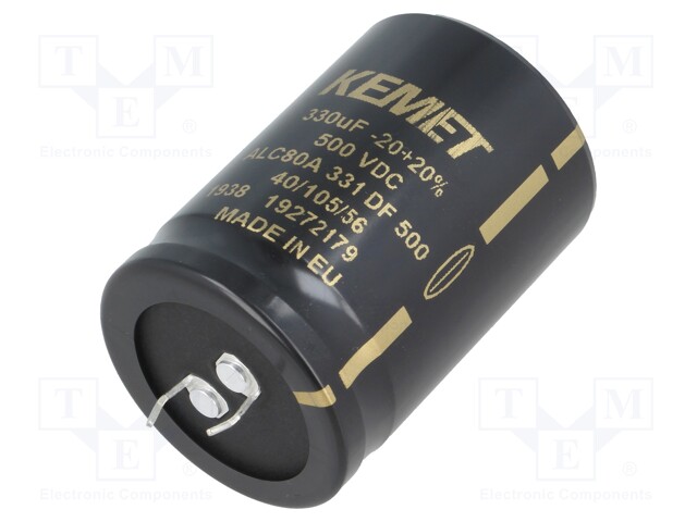 Capacitor: electrolytic; 330uF; 500VDC; ESR: 517mΩ; SNAP-IN; ±20%