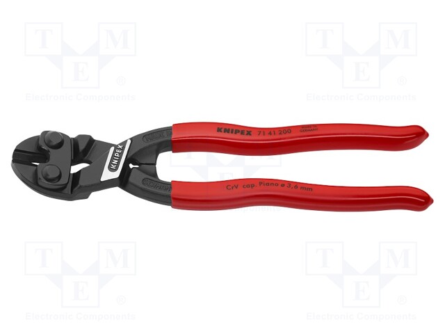 Pliers; cutting,curved; blackened tool,plastic handle; CoBolt®