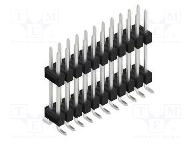 Connector: pin strips; pin header; male; PIN: 22; 2.54mm; SMT; 2x11