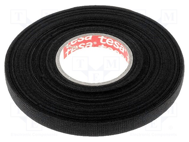 Fabric tape; PET wool; W: 9mm; L: 25m; black