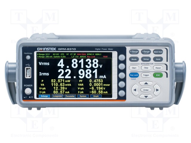 Meter: power; TFT 5"; True RMS; 30A; 1kV; 30VA