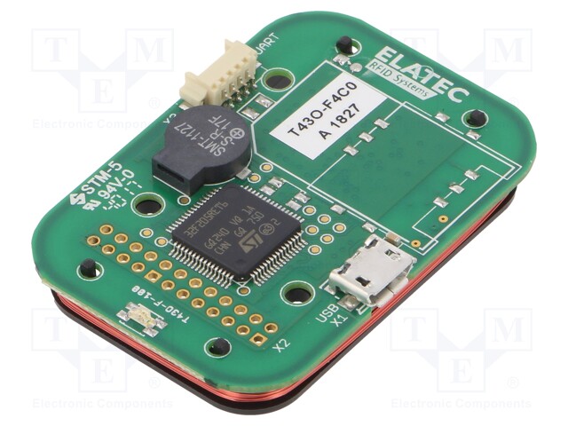 RFID reader; 4.3Ć·5.5V; antenna; Range: 100mm; 50x35x7mm; 120mA
