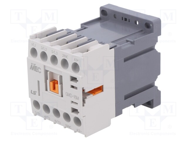 Contactor: 3-pole; NO x3; Auxiliary contacts: NC; 24VDC; 16A; IP20