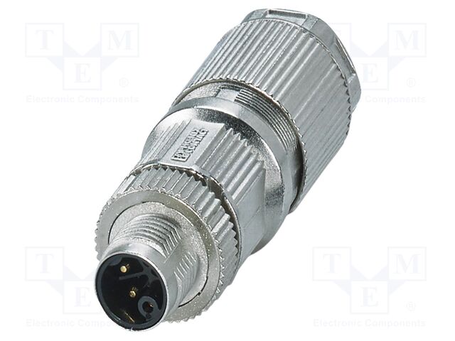 Connector: M12; plug; PIN: 5; 690V; straight; IP65; crimped; 16A
