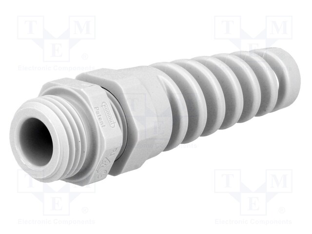 Cable gland; with strain relief; M16; IP68; Mat: polyamide; grey