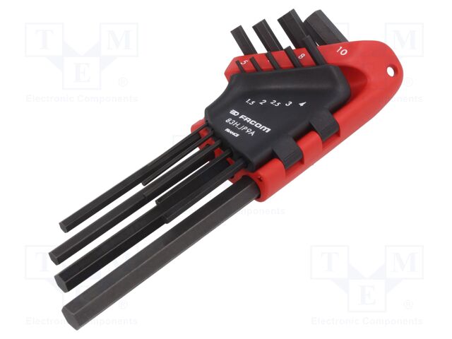Wrenches set; hex key; Kit: plastic opened holder for hex keys