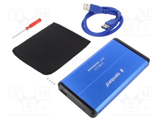 Hard discs housing: 2,5"; stores 1x HDD 2,5"; USB 3.0; USB A