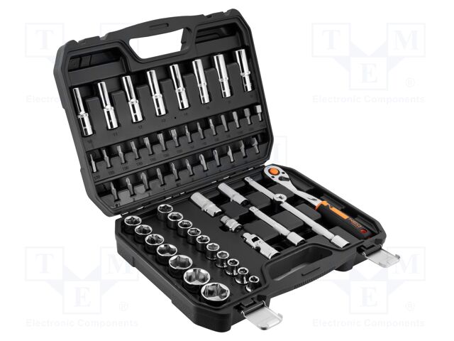 Wrench-set; socket spanner; Mounting: 1/2"; 58pcs.