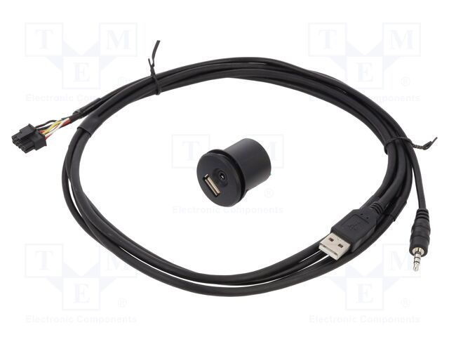 Cable; 1.5m; black; 20AWG,22AWG,28AWG; Connector colour: black