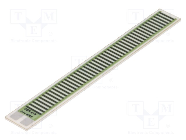 Resistor: thick film; heating; glued; 2645Ω; 20W; 76.2x9.53x1mm