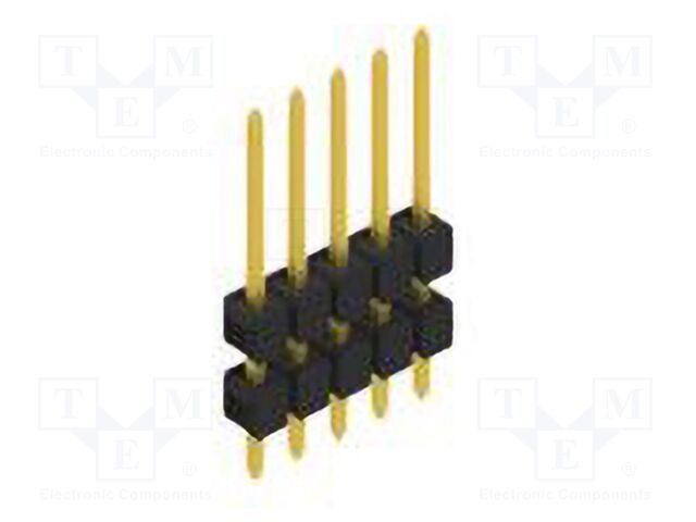 Connector: pin strips; pin header; male; PIN: 5; 2.54mm; THT; 1x5