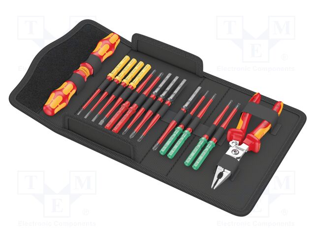 Kit: screwdrivers; insulated; 1kVAC; Kraftform Kompakt VDE; case