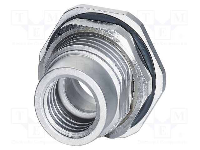 Enclosure for connectors: circular; nickel plated; Thread: M12x1
