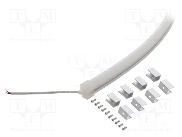NEON LED tape; white neutral; 24V; LED/m: 120; 10mm; IP65; 9.6W/m