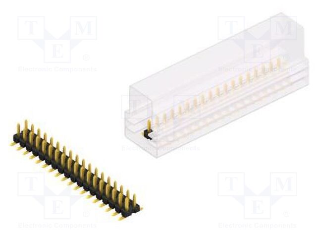 Connector: pin strips; pin header; male; PIN: 36; 2.54mm; SMT; 2x18