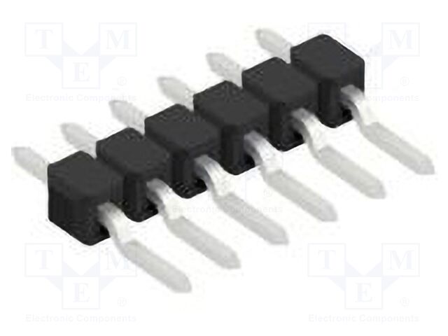 Connector: pin strips; pin header; male; PIN: 6; 2.54mm; SMT; 1x6