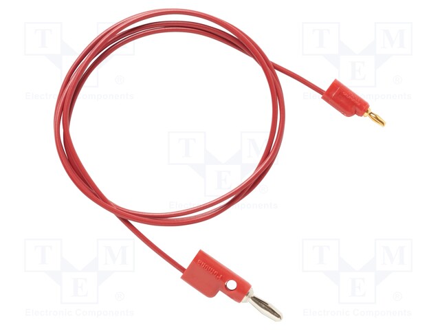 Test lead; 60VDC; 30VAC; 5A; Len: 0.914m; red; Features: stackable