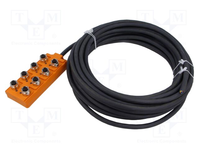 Distribution box; M12; PIN: 5; 30VDC; 1.5A; IP67; 10m; -15÷80°C