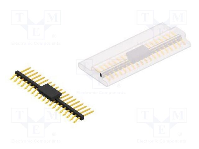 Connector: pin strips; pin header; male; PIN: 19; 2mm; SMT; 1x19