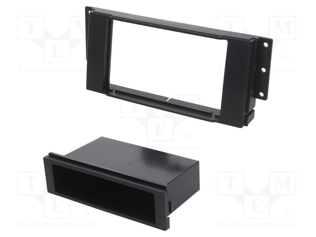 Radio mounting frame; Land Rover; 2 DIN; black