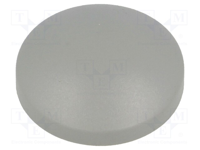Button; round; grey; Mat: plastic