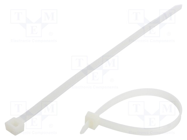 Cable tie; L: 213mm; W: 7.6mm; polyamide; 533N; natural; Ømax: 58mm