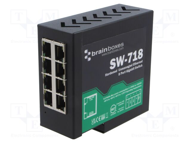 Switch Ethernet; unmanaged; Number of ports: 8; 5÷30VDC; RJ45; SW