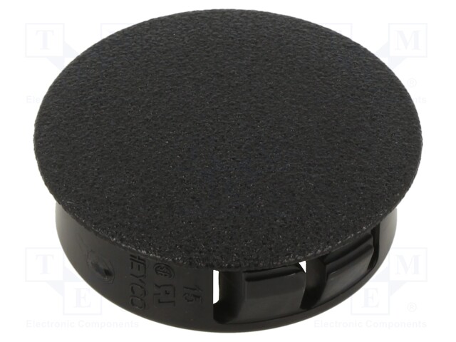 Stopper; polyamide; Wall thick: 0.8÷1.6mm; H: 11.5mm; black
