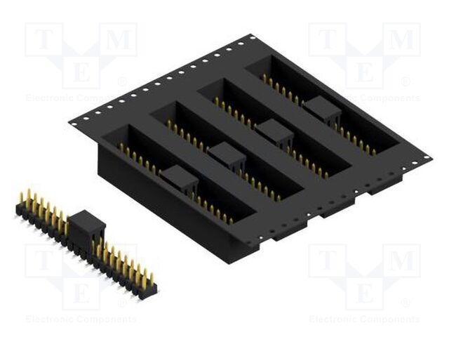 Connector: pin strips; pin header; male; PIN: 40; 2.54mm; SMT; 2x20