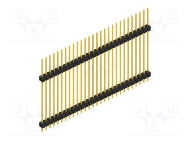 Connector: pin strips; pin header; male; PIN: 28; 2.54mm; THT; 1x28